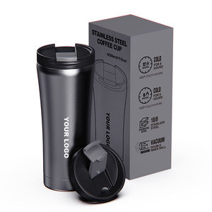 แก้วน้ำสแตนเลสสองชั้น ขนาด 15 ออนซ์ สำหรับเดินทาง เก็บความร้อน-เย็น 6-12 ชั่วโมง เป็นมิตรกับสิ่งแวดล้อม ปลอดภัยสำหรับน้ำร้อน เหมาะสำหรับเป็นของขวัญ - Product Image 2