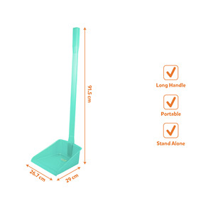 Durable PP Plastic Dustpan Ergonomic <b>Extendable</b> Long Handle Waterproof Easy to Carry & <b>Clean</b> for Outdoor Use Multi-color - Product Image 5