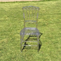 Chaise Napoléon en résine cristalline transparente, empilable et portable, pour mariage, banquet, événement, fête en plein air ou en intérieur