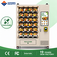 Mesin Penjual Makanan Otomatis Winnsen dengan Kabinet Pendingin dan Sistem Pemanas Microwave Opsional