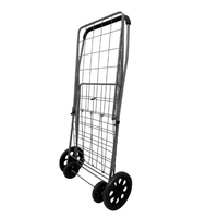 Carrito de Compras Plegable de Malla de Acero WOODEVER, Cuatro Ruedas, Mango Ergonómico, Transporte Conveniente, Personalizable en Vietnam, OEM 1