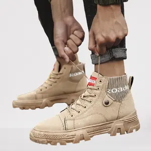 2022 nuovo stile di moda cina fabbrica all'ingrosso mens stivali da cowboy scarpe da uomo in pelle deserto calzature forti