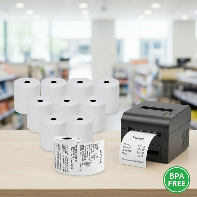 Kingcolor 3 1/8 X 230 Bpa Bps Free Thermal Printer Paper Roll 80X80 57X40Mm Cash Register Paper
