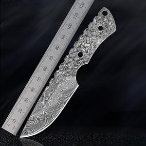 Lame de couteau à fruits en acier de Damas semi-finie pour dropshipping Shopify, projet de forgeage manuel, tranchante, pour bricolage - Product Image 2