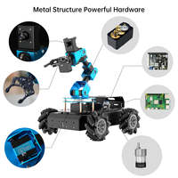 Hiwonder ArmPi Pro Robot à vision IA Raspberry Pi 5 4G ROS Kit de développement de bras robotique Châssis à roues Mecanum 4 roues motrices