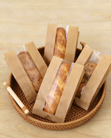 Sac en papier kraft de qualité alimentaire, écologique, recyclable, imperméable, durable, imprimé en flexographie, pour le pain, le sucre, commande personnalisée