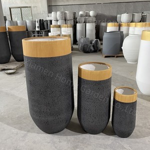 Grande barattolo per <span class=keywords><strong>piante</strong></span> da esterno, casa e giardino vaso di fiori frp urns, su misura in fibra di argilla per esterni vasi da giardino - Product Image 2