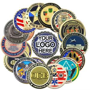 Monedas de Metal en Relieve 3D Personalizadas de Fábrica, Monedas Conmemorativas de Aleación de Zinc con Esmalte Duro para Venta - Product Image 1