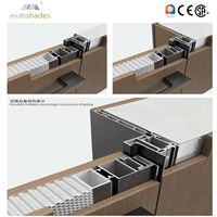Porte intérieure moderne sans cadre en bois massif MULTISHADES avec mécanisme de verrouillage dissimulé et surface finie pour salle de bain, salon, entrée