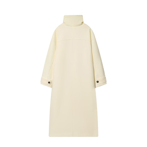 ZATRHMBM Cappotto da <span class=keywords><strong>Donna</strong></span> <span class=keywords><strong>Primavera</strong></span>-Autunno 2025, Nuovo Modello alla Moda con Collo Alto, Cappotto Lungo Retrò a Maniche Lunghe, Casual e Comodo - Product Image 2