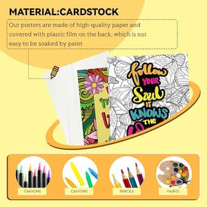 Affiches <span class=keywords><strong>de</strong></span> <span class=keywords><strong>coloriage</strong></span> inspirantes et positives pour adultes – <span class=keywords><strong>Mandala</strong></span> – Feuilles d'affiches – Décorations murales – Cadeau – Activité artistique et artisanale - Product Image 3