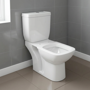 WC en porcelaine de style européen, deux pièces, à raccordement direct, avec siphon en P, double chasse et chasse latérale - Product Image 5
