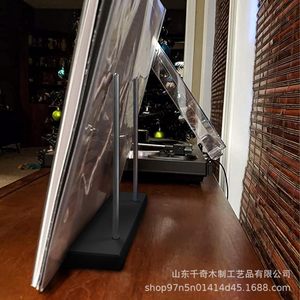 Wooden Desktop Vinyl <b>Record</b> Display Rack Cd Holder Tablet Phone <b>Stand</b> Storage Organizer Multipurpose For Home Office Use - Product Image 5
