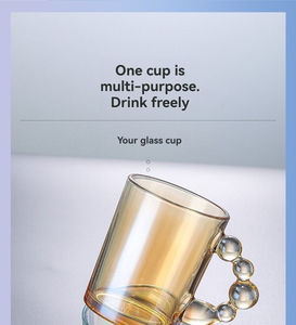 Taza de Vidrio de Burbujas Moderna de Alta Gama, Taza de Lujo Ligero para Café con Leche, Té de la Tarde, 350 ml, Venta al por Mayor - Product Image 6