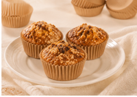 Gobelets en papier à pâtisserie YuanTong en pulpe de bois naturelle, résistants aux hautes températures, avec doublure en PET, 2 tailles (28x16/36x25mm), kit de 300 pour mini-muffins