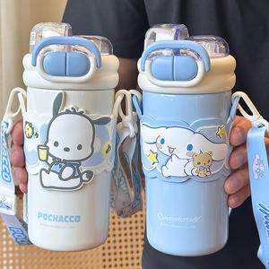 Bouteille d'eau isotherme Pochacco Cinnamoroll 500 ml portable avec paille pour enfants et étudiants Été 2025 - Product Image 1