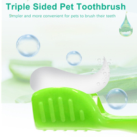 Ensemble de soins dentaires pour animaux de compagnie 3 en 1, brosse à dents et dentifrice pour chiens, kit d'hygiène buccale pour chats et chiens
