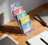 Support d'affichage moderne en acrylique pliable et portable, élégant porte-brochures et porte-panneaux