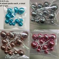 Boules de gâteau de luxe scintillantes en mousse effet miroir, boules de cristal artificielles pour bougies, idéales pour fêtes, anniversaires, Saint-Valentin, Noël et autres célébrations - Vente chaude