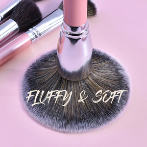 Juego de 26 Brochas de Maquillaje de Lujo con Mango de Madera, Ferrules de Aluminio de Alta Calidad, Personalizables con Etiqueta Privada en Color Rosa - Product Image 2
