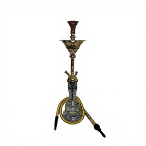 Auténtica Cachimba Moderna Khalil Maamoon Hecha a Mano con Acabado Esmerilado - Núcleo de Latón Sólido Ice Eidco 27 Pulgadas (68.58 cm) Juego Completo - Product Image 5