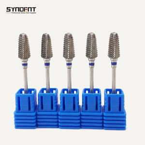 Punte per fresa per unghie Tornado in carburo di tungsteno multifunzione, adatte per la rimozione delle cuticole e la lucidatura del gel, BLU - Product Image 1