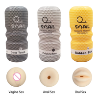 Masturbateur masculin Premium Soft Snail Cup, gobelet de poche jetable, texture 3D, produits sexuels pour adultes, vente en gros