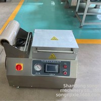 Emballeuse et machine d'emballage de peau sous vide semi-automatique pour les ingrédients de la marmite chaude Emballage de poche de poisson congelé de viande réfrigérée de steak