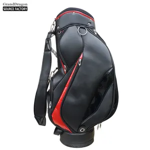 GOLF toptan lüks özel deri golf çantası yüksek kaliteli golf pazar çantası ile standı