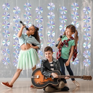 Banners <span class=keywords><strong>de</strong></span> <span class=keywords><strong>CD</strong></span> Personalizados con Temática Retro <span class=keywords><strong>de</strong></span> los 90, Recortes <span class=keywords><strong>de</strong></span> Papel para Colgar en Espiral, Decoraciones para Fiestas <span class=keywords><strong>de</strong></span> Principios <span class=keywords><strong>de</strong></span> los 2000 - Product Image 4