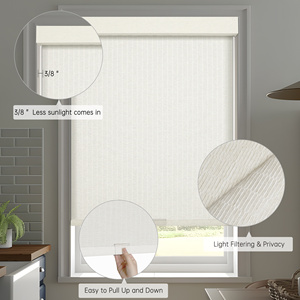 SAMADHI Custom Size Light Filtering Roller <b>Shades</b> No Drill Cordless Manual <b>Window</b> Blinds For Bedroom Living Room - Product Image 2