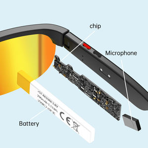 Lunettes de vision nocturne avec traduction en temps réel par IA, enregistrement vidéo, assistant vocal, lunettes de soleil portables avec caméra et microphone - Product Image 2