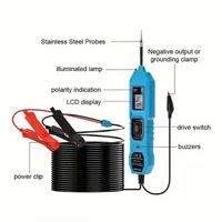 Probador de Baterías Automotrices Rojo de 7-36V con Pantalla LCD, Lápiz de Prueba Universal para Sistemas Eléctricos y Circuitos