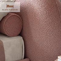 Neuer Trend Moderne Schlafzimmermöbel Massivholz & Leder Doppelbett Luxus-Villa Stoffbettset Beleuchtetes Kopfteil Waschbar für Hotelgebrauch