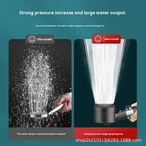 Cabezal de ducha de lluvia de baño de estilo moderno al por mayor ajuste de cromo filtración de presurización duchas de mano grifo de baño caños - Product Image 3