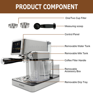 <span class=keywords><strong>Cafetera</strong></span> Espresso <span class=keywords><strong>con</strong></span> Espumador de Leche, Pantalla Táctil y Tanque de Agua Extraíble de 1 Litro para el Hogar, <span class=keywords><strong>Cafetera</strong></span> Compacta de 20 Bares, OEM, MOQ Bajo - Product Image 6