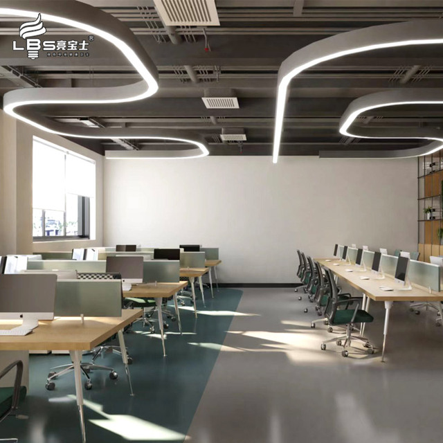 Customized Long Hanging Lamp Fixture Rectangles Pendant Lights Up-down Led Linear Light for Decorative Lighting