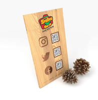 Plaque de table en acrylique miroir pour logo et réseaux sociaux, avec code QR élégant gravé au laser, support d'affichage de code QR - Vente chaude