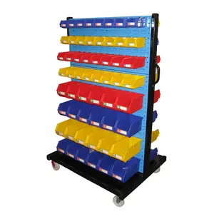 Nestable stackable warehouse workplace storage solutions pares parts boxes plastic hanging storage shelf bins for parts storage