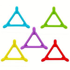 Nuevo Collar Mordedor Sensorial de Silicona Suave No Tóxica para Bebés, con Textura de Ladrillos Triangulares, para la Dentición y el Desarrollo Oral de Niños con Autismo - Product Image 1