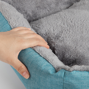 Gekleurde Geschilderd Katoen Faux Fur Donut Vierkante Huisdier <span class=keywords><strong>Bed</strong></span> Zacht Pluche En Warm Hond <span class=keywords><strong>Bed</strong></span> Zachte Wasbare Kat <span class=keywords><strong>Bed</strong></span> - Product Image 6