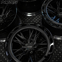 Jantes forgées NJQS OEM personnalisées en fibre de carbone 18-24 pouces pour BMW Audi S6/Ford Mustang, pièces décoratives de couleur structurée