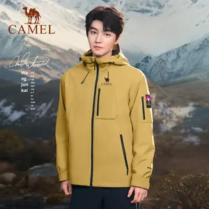 3 в 1 водонепроницаемый уличный альпинистский костюм для мужчин и женщин Зимний 2025 верблюжий Король Кай куртка с застежкой-молнией - Product Image 1
