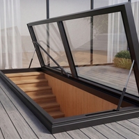 Puits de lumière sur mesure en aluminium pour véranda de villa, éclairage professionnel avec portes et fenêtres en PVC et verre acrylique, utilisation électrique