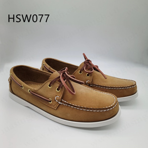 ZYF, <span class=keywords><strong>Chaussures</strong></span> <span class=keywords><strong>bateau</strong></span> en cuir <span class=keywords><strong>nubuck</strong></span> naturel couleur miel pour activités de plein air, style lacé, fabrication artisanale traditionnelle, <span class=keywords><strong>chaussures</strong></span> Penny HSW077 - Product Image 4