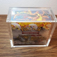 Boîte de présentation de cartes pokémon personnalisées UPC ETB, boîte acrylique transparente avec couvercle magnétique, vente en gros