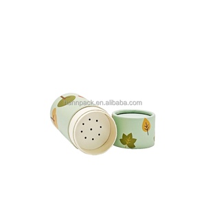 Emballage en tube de papier kraft biodégradable de qualité alimentaire avec tamis pour épices en poudre, design personnalisé - Product Image 2