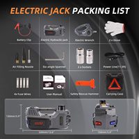 12v 5 tonnes Kit de crics de voiture électrique extérieur Cric de levage de sol hydraulique avec pompe à air et clé à chocs en alliage d'aluminium