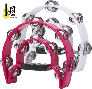 <span class=keywords><strong>Tambourin</strong></span> en plastique à double rangée, grelots métalliques, instrument de musique en plastique, cloche à main <span class=keywords><strong>demi</strong></span>-<span class=keywords><strong>lune</strong></span> pour adultes, enfants, KTV, prix - Product Image 3
