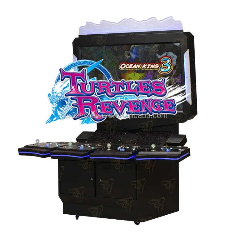 Software Amusement 4 Players Fish Shooting Arcade Video Game Machine Turtles